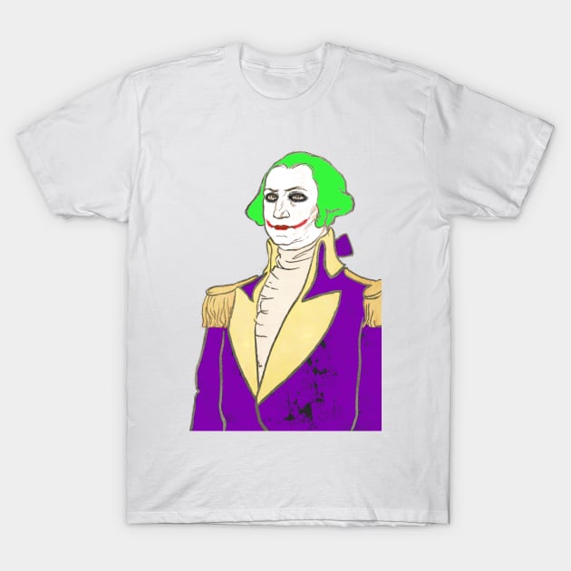 First president George Washington clown makeup anarchy society T-Shirt by Captain-Jackson